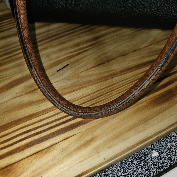 Calvin Klein Black and White Satchel with Gold Hardware - Picture 8 of 10